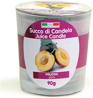 Cereria di Giorgio Juice of Fruit Scented Candle in Glass, Wax, Plum, 7.2 x 7.2 x 7.9 cm