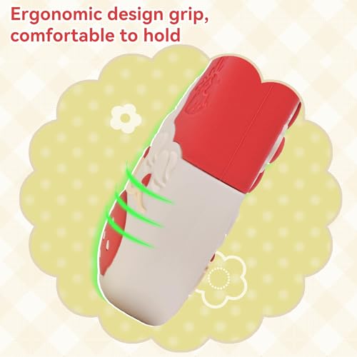 GeekShare Protective Case for Switch Slim Cover Case Compatible with Switch Separable Soft Silicone Protective Shell for Joy Con with 2 Thumb Grip Caps- Strawberries with Cream - Image 5