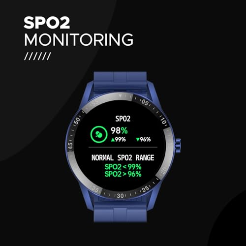 Image of Fire-Boltt Talk 2 Pro Bluetooth Calling Smartwatch, 1.39 inch TFT Display with Dual Button, Hands On Voice Assistance, 120 Sports Modes, in Built Mic & Speaker (Talk 2, Blue)