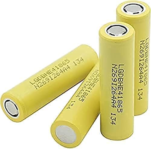 EDXN 4 18-650 3.7v 2500mah 35a Battery High Drain Rechargeable for Flashlight Power Bank