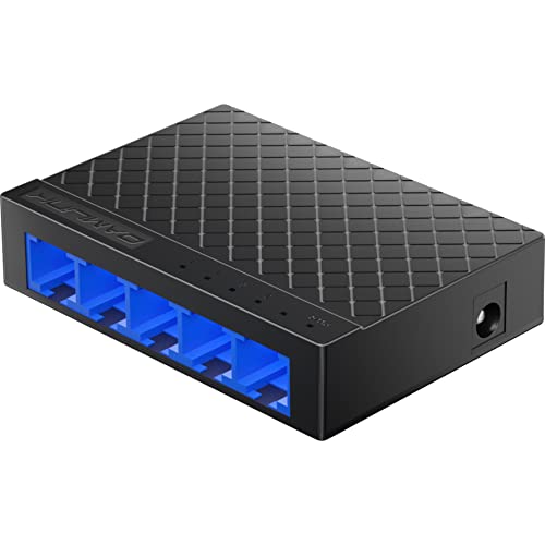 OAMLink 5 Port Gigabit Unmanaged Ethernet Switch, 5 x Gigabit Ports, 10Gbps Switching Capacity, Home Network Hub, Desktop Mount, Plug and Play, Fanless