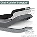 Shinnwa Dining Chair Pads, Patented Design Memory Foam Kitchen Chair Cushions with Ties and Washable Cover, 17