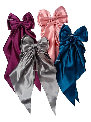 Starvis Hair Bow ���f�B�[�X �T�e�� �V���L�[ ���C���[�h �w�A �o���b�^�A�r�b�O���{�� �{�E �N���b�v�A�r���e�[�W �t�����`�X�^�C�� (�g���C���C�g �n�[���j�[)