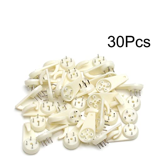 Image of Nails for Hanging Pictures,Picture Hooks Hardwall Hanger for Hardware, Fasteners & Hooks Wall Mount Non-Mark Hook Picture Photo Frame Hangers(30pcs,40*20mm)