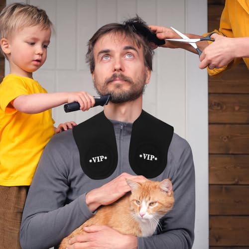 Capa de corte de cabello de silicona negra unisex miniatura 4