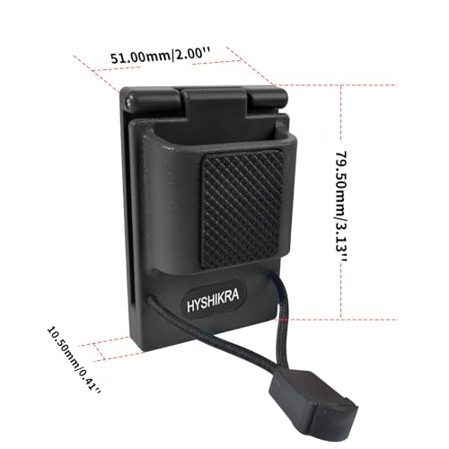 HYSHIKRA Zwei-Wege-Radio Gürtel Clip Walkie Talkie Schnelle Demontage Gürtel Zubehör, für Handradio/Lautsprecher Mikrofon/Mobilfunklautsprecher, kompatibel mit Baofeng Motorola Quansheng (schwarz 01)