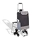 Pkfinrd Coches de compras de aleación de aluminio de seis ruedas para los ancianos de la vieja moda de la compra plegable bicicleta en casa de compras coche coche de compras