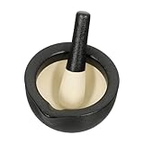 Toddmomy グラインダーボウルと乳棒セット ニンニク スパイス ピーナッツ用滑り止めミキシングボウル 食品グレード素材の粉砕器具 キッチン