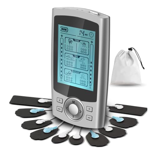 Novy Dual Channel TENS EMS Unit 24 Modes Muscle Stimulator for Pa...