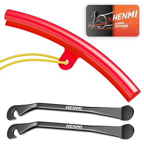 HENMI Reifenheber Fahrrad Metall 2 Stück Stahl Fahrrad Reifenheber Stark Robust Fahrradreifen Montagewerkzeug Wechselnwerkzeug