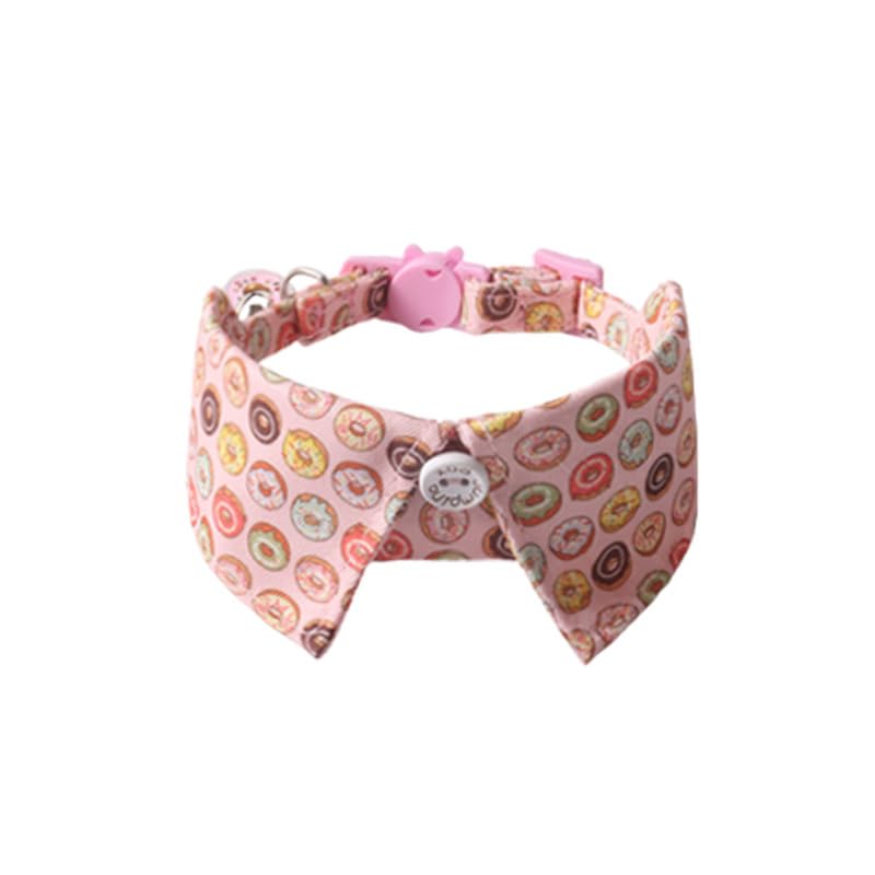 BT Bear Cute Style Small Dog Collar with Bell Adjustable Quick Release Cat Collars for Small Dogs Puppy,Pink Donuts - Image 2