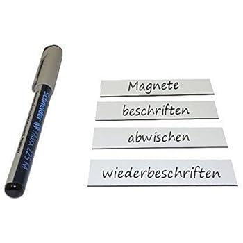 50 Magnetschilder Magnetstreifen Magnet Etiketten Beschreibbar Abwischbar 4 X 8cm In Weiss Als Lageretiketten Fur Werkstatt Kuhlschrank Whiteboard Amazon De Kuche Haushalt