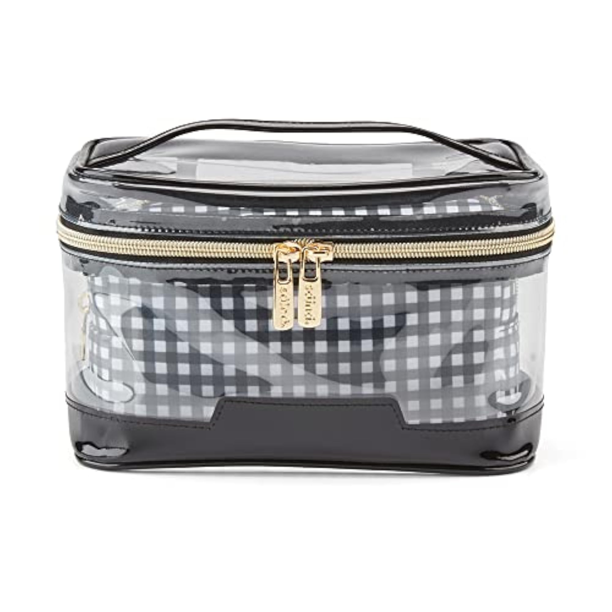 Makeup 2PC Train Case Set, Clear PVC Organizer