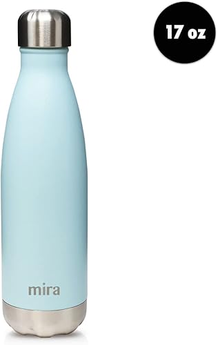 Miniatura 2 de MIRA - Botella de agua de acero inoxidable con aislamiento al vacío a prueba de fugas de doble pared con forma de botella de refresco de cola