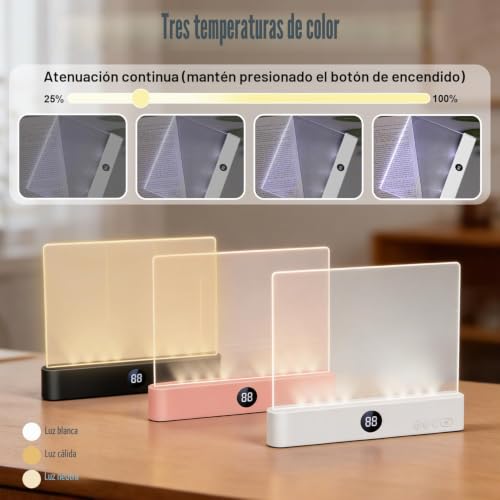 Lámpara LED para página de libro con panel antirreflejos para cuidar tu vista 4