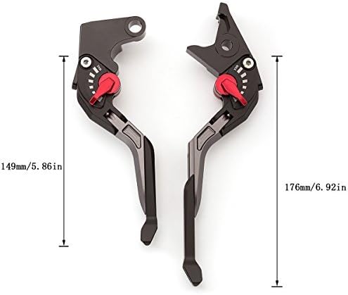 FXCNC Folding Extendable Adjustable Brake Clutch Levers for Raptor 250 08-2013, Raptor 700 R 08-2020, YFZ 450 2007-2009, YFZ 450 2012-2013, YFZ450R 09-2020, YFZ450X 2010-2011, Raptor 250R 2011