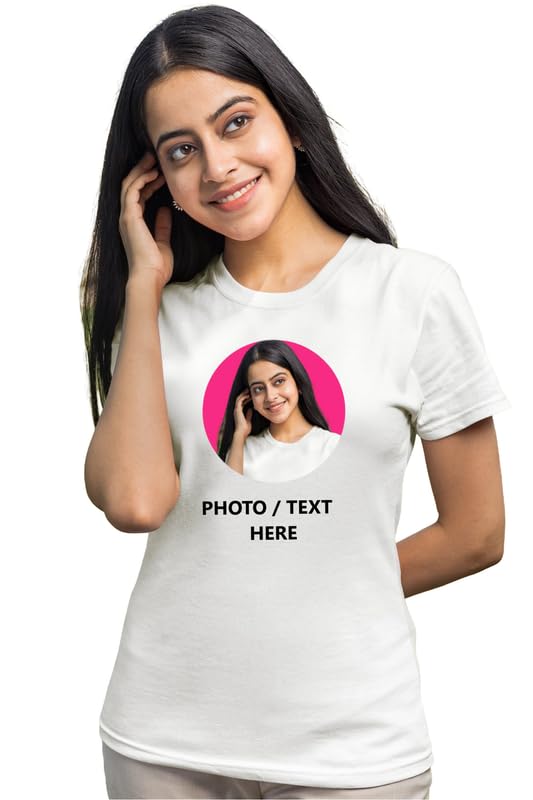Image of THEWHOOP Personalized Custom Print Round Neck White Polyester Kids and Adults T-Shirts for Boys, Girls, Men, Women