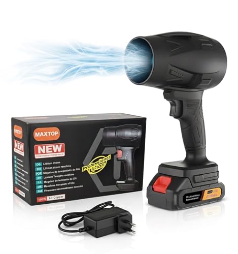 Image of Jet Air Blower - 180,000 RPM, 120 MPH, Lightweight Portable TurboDry Cordless Car Dryer, Hair Dryer with Adjustable Speeds, Rechargeable Battery, Safety Switch for Fast Drying & Styling