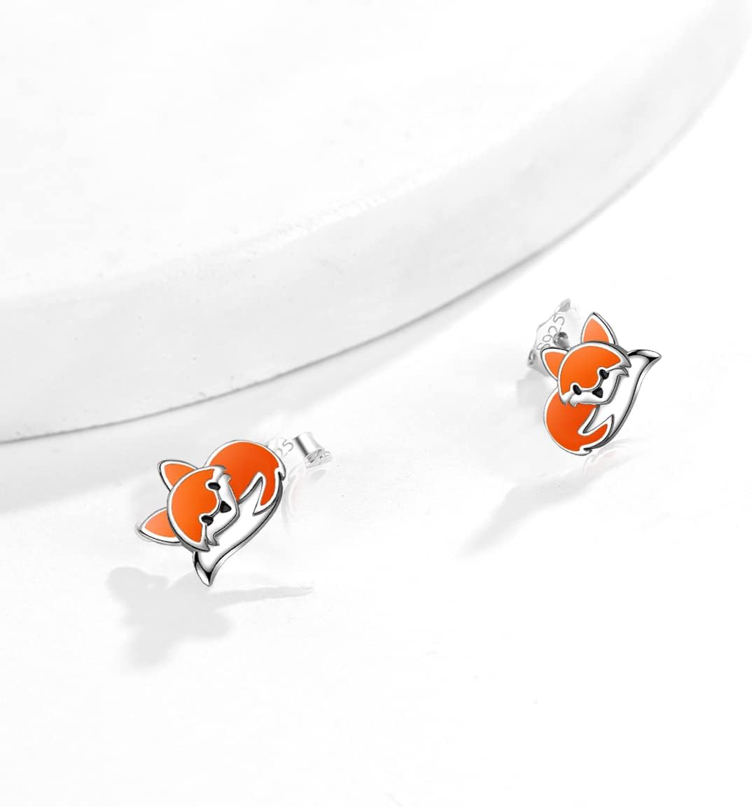 Axolotl/Fox/Panda/Unicorn/Horse/Dog Earrings 925 Sterling Silver Hypoallergenic Animal Stud Earrings Jewelry Gifts for Women Daughter - Image 4