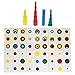 Montessori Color Cylinder with Cards Wooden Cylinder Ladder Block Mini-Size Knobless Cylinder Montessori Memory Training Game Early Development Toy for Kids