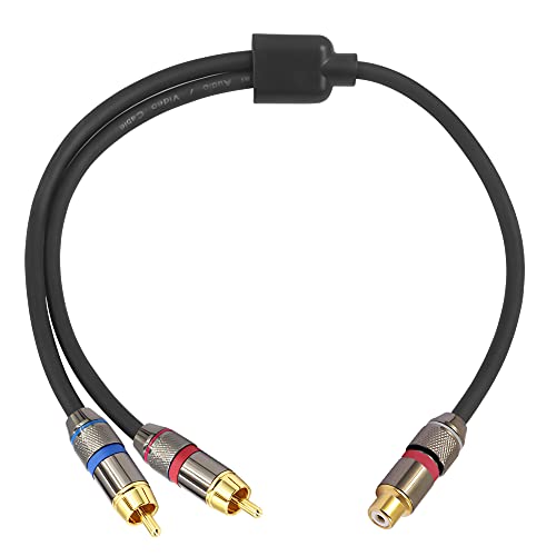 Cable divisor RCA hembra a doble RCA macho Y para eliminar interferencias de audio
