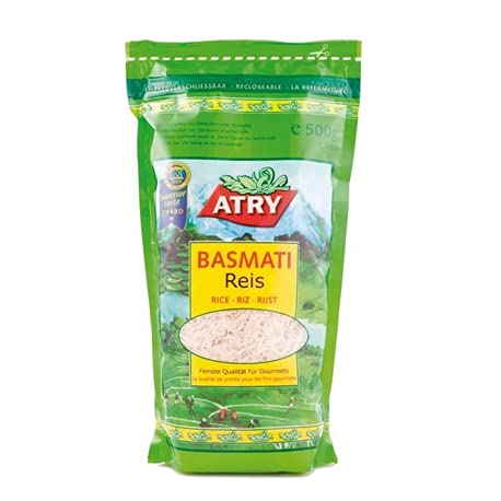 ATRY - Arroz Basmati - Arroz Procedente de la India - Fragancia y Sabor - 500 Gramos