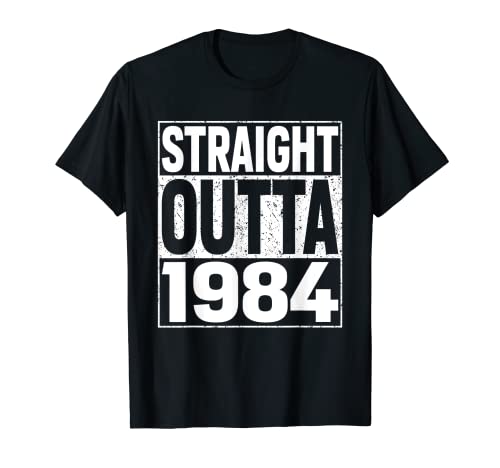 Straight Outta 1984 39th Birthday Gifts Vintage 39 Years Old Maglietta
