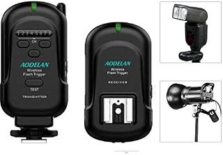 AODELAN Wireless Flash Trigger Transmitter and Receiver 2.4 GHz Frequency for Canon, Nikon