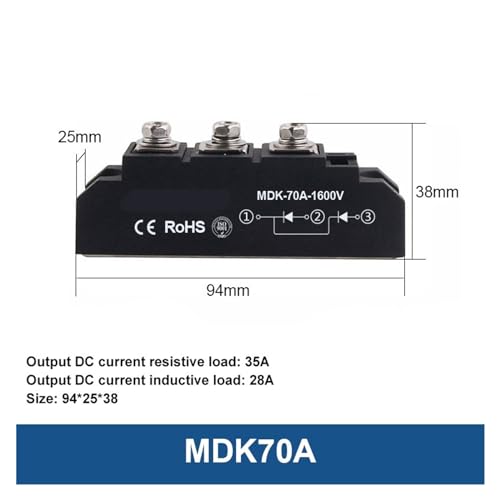 Protección de corriente fotovoltaica con diodo anti-inverso MDK 70A solar 5