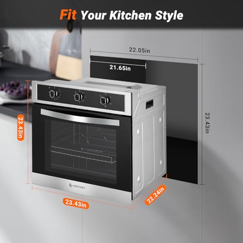 Amzchef AM7505S22-A 24 Inch Single Wall Oven, 2.65 Cu.Ft. Built-In Electric Wall Oven thumb #5