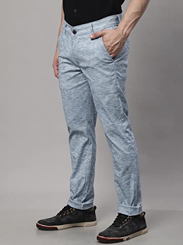 Image of Majestic Man Men's Slim Fit Mid Rise Casual Comfortable Trousers
