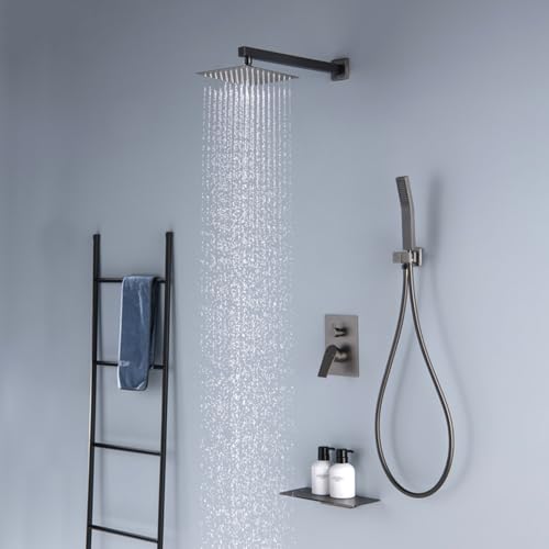 Douche cachée grise pour optimiser l'espace et éliminer le calcaire LWX