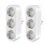 【3 in 1 Mehrfachsteckdose Ohne Kabel】Die weiße mehrfachstecker verfügt über 3 steckdosen und ermöglicht den anschluss bis zu drei geräten gleichzeitig. Stecken sie den steckdosenadapter 3fach einfach in eine deutsche steckdose und erhalten sie eine erweiterung auf bis zu 3 steckdosen, um Ihre ladeanforderungen sicher und kontinuierlich zu erfüllen.