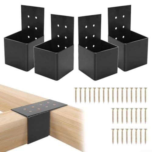 Kit de conectores de pérgola para postes de madera, soportes de esquina de ángulo recto de 3 vías para una construcción duradera de cenador y pérgola