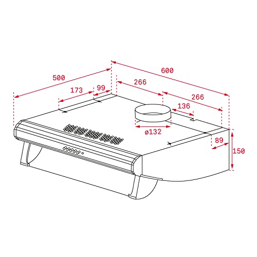 Miniatura 6 de Teka C 6310 - Campana Extractora Acero Inoxidable 60 Cm, Clásica E Integrada En Mueble, 3 Velocidades, 1 Motor, Iluminación Led, Color Blanco