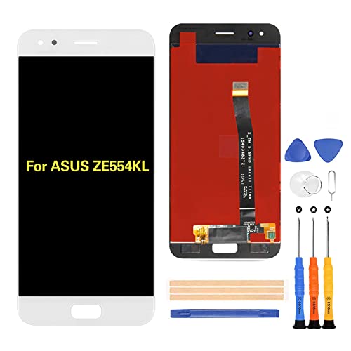 A-MIND For Asus ZenFone 4 ZE554KL �����C���p �t���p�l���Z�b�g 5.5"�C���` Z01KDA Z01KD ���f���ɑΉ� �t�����g�p�l�� �^�b�`�p�l���f�W�^�C�U�[ LCD�X�N���[�� (�z���C�g)