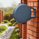 Otoolling 39ft Wall Mounted Retractable Dog Leash with Length Lock, Anti Tangle Pet Leash for Medium Large Dogs up to 50lbs, Multi Purpose Outdoor Indoor Retractable Dog Tie