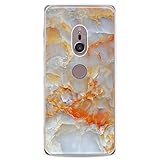 Cavka TPU Case Replacement for Sony Xperia 5 III 1 II 10 XZ4 Compact XZ3 L4 XZ2 XA3 Orange Stone Flexible Silicone Clear Yellow Design Cute Gray Woman Bright Soft Slim fit Print Cute Girls Mineral