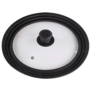 Xavax Universele Deksel (Siliconenring Voor Potten En Pannen Met 24, 26 En 28 cm Diameter, Stoomgat, Getrapt Randdesign, Glas, Vaatwasmachinebestendig, Ruimtebesparend)