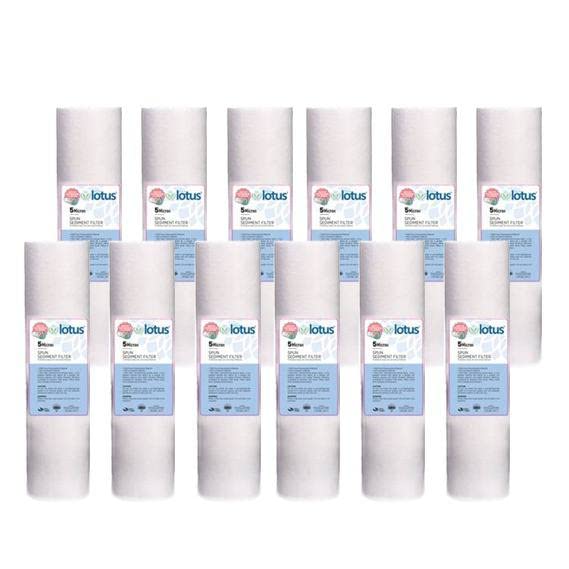 Cartuccia filtro acqua sedimentaria da 10" per osmosi inversa e filtrazione delle particelle, 5 micron (12)