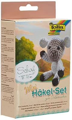 folia 23903 - Mini ganchillo de oveja, aprox. 8-10 cm, juego completo para crear una bonita oveja, para niños a partir de 8 años y adultos, como regalo | Ya disponible en tu tienda friki favorita! En mundofriki.es!