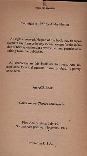 Trey of Swords 0441823556 Book Cover