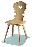 holzstuhl mit armlehne Fichtenholz unbehandelt 2 Stück Landhausstuhl Holzstuhl Sessel Stuhl Stühle Hocker Bauernstuhl