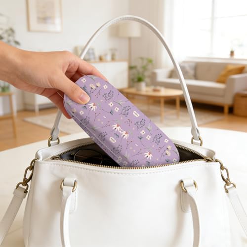 Image of Glasses Case Hard Shell,Portable Protective Eyeglasses Case, Eyeglass Holder Box with Cleaning Cloth, for men women