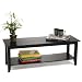 Convenience Concepts American Heritage Coffee Table with Shelf, Black