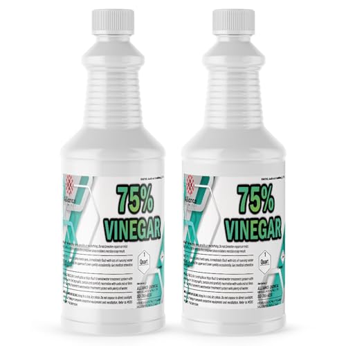 75% Vinegar - 2 Quarts – for Industrial Cleaning, Rust Removal, pH Adjustment, and Chemical Processing