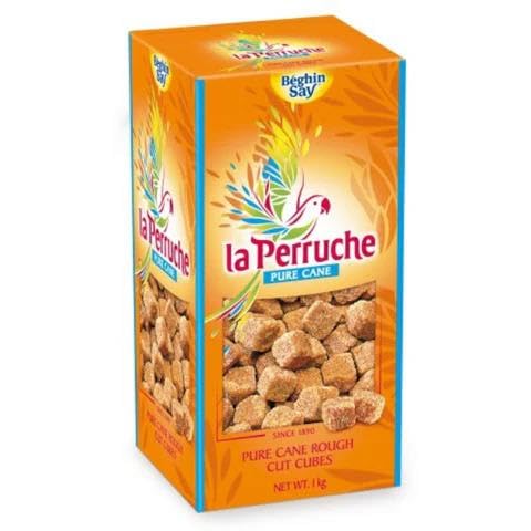 La Perruche Pure Cane Rough Cut Cubes Brown 1kg | 100% Cane | Ideal for Tea and Coffee | Perfect for Cafes and Hotels