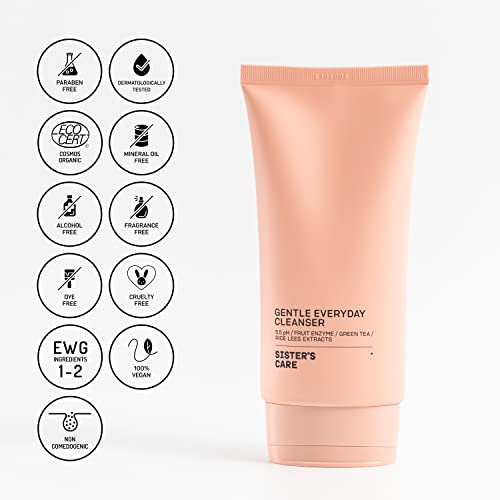 Sister's Aroma Gentle Facial Cleanser | Face Wash | Makeup Remover | Green Tea | Rice Facial Cleanser | 150 Ml | 5.07 Fl Oz #TOP1
