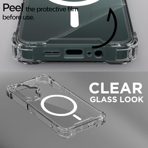 Image of Amazon Basics Back Cover for OnePlus Nord Ce 3 Lite 5G Mag-Safe Shockproof PC + TPU Protective Case Magnetic Support Bumper Case (Transparent Mag-Safe)