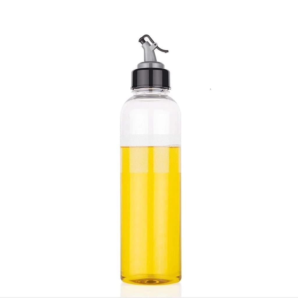 Oil Dispenser 1 Liter Capacity for Kitchen - Unbreakable & Transparent Oil Bottle with One-Touch Lever Spout - Spill-Proof & Easy Refill Design - Food Grade & BPA Free Plastic